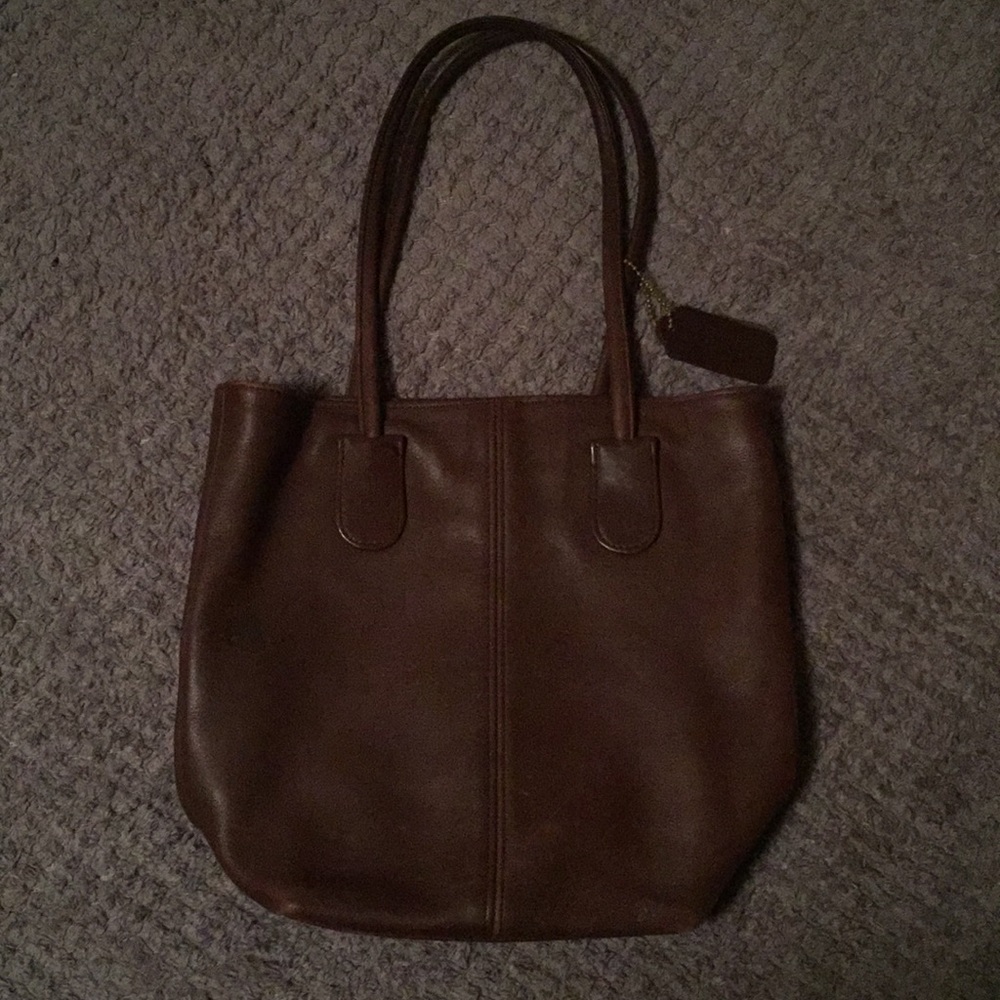 Brown Leather Coach Handbag